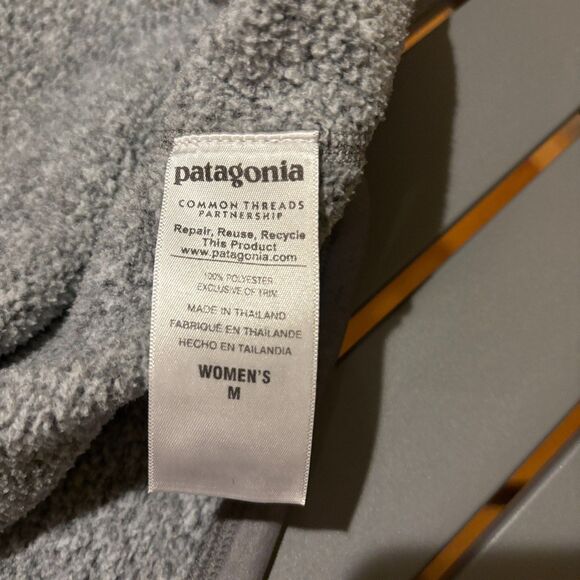 Patagonia Better Sweater Womens Size Medium Gray 1/4 Zip Fleece Jacket - Picture 8 of 9